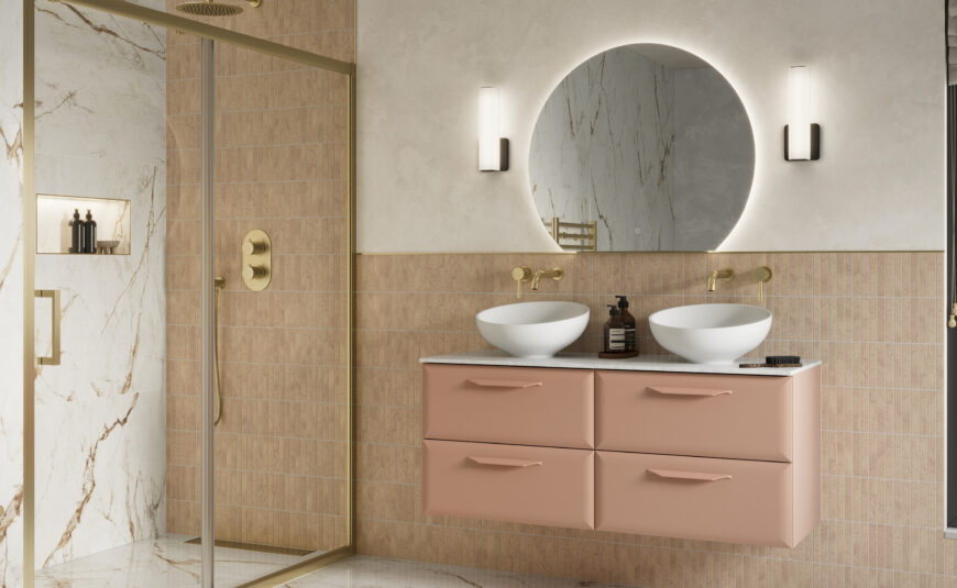 Mika – Apricot – Well this little beauty has just been launched in our Bathrooms To Love range, such a subtle colour and perfect for any bathroom
