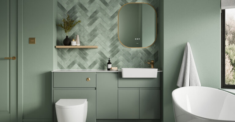 Our stunning Elmore range in Muted Green is enough to compliment anyone’s bathroom